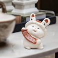 thumbnail image 1 of xinxixnxx Bunny Sculpture Ornament Car Dashboard Desk Mini Rabbit Statues Figurines Red, 1 of 9