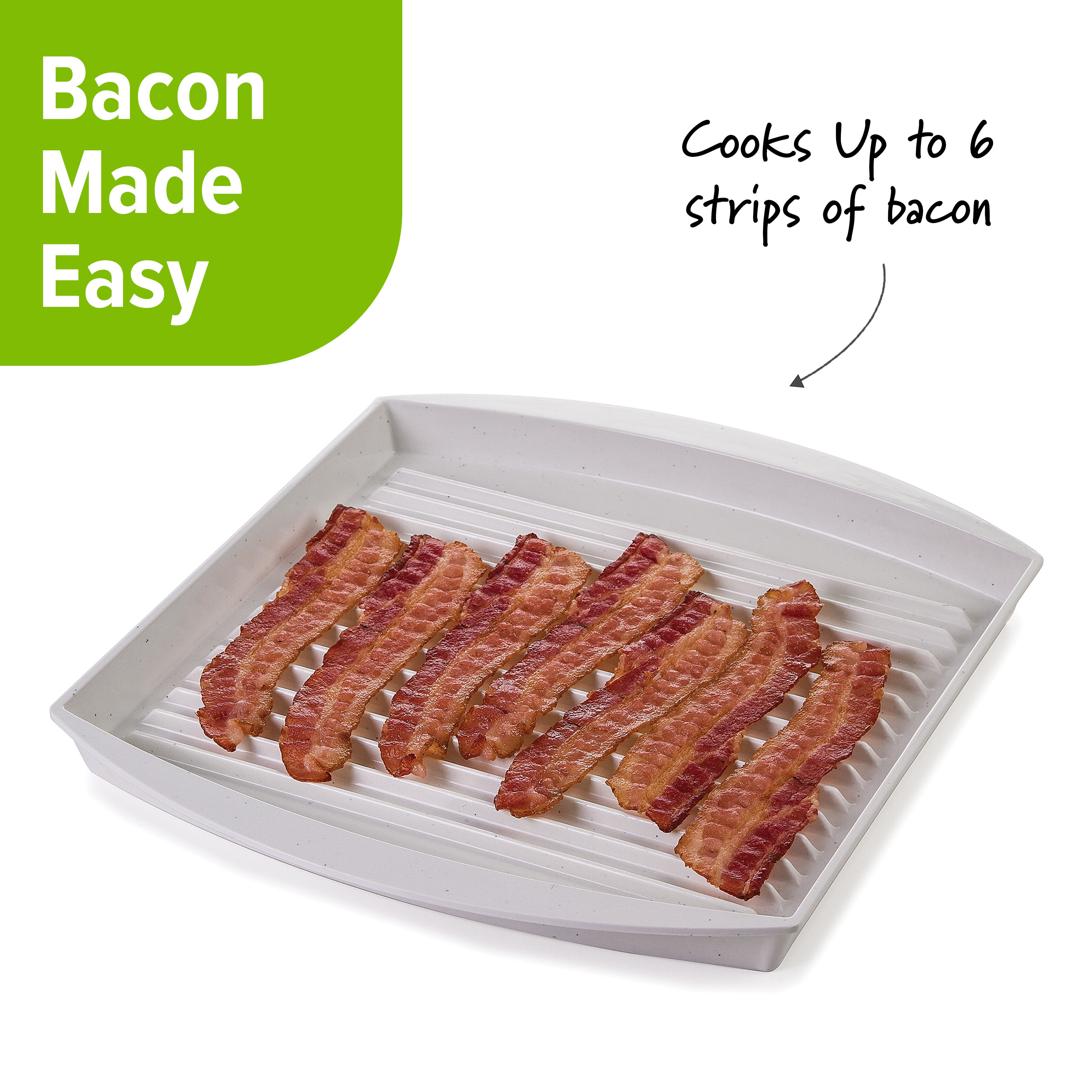 Prep Solutions Microwave Bacon Grill with Cover, Defroster - image 3 of 9