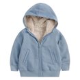 thumbnail image 2 of Ticikt Kids Sherpa Lined Hoodie Jacket, Full‑Zip Thick Warm Winter Coat for Boys Girls 2‑14Y, 2 of 6