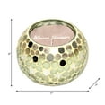 thumbnail image 2 of Sagebrook Home Glass Champagne Gold Spiced Pear Scented Circle Mosaic Candle, 2 of 2