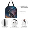 thumbnail image 3 of Yiaed Night Sky Wolf Print Insulated Lunch Bag Reusable Cute Tote Lunch Box, Leakproof Cooler Lunch Bags for Work Office Travel School Picnic, 3 of 5