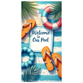 thumbnail image 2 of Decorative Summer Pool Banner Welcome Pool Beach Theme for Outdoor Party Kids Gathering Poolside Celebration, 2 of 7
