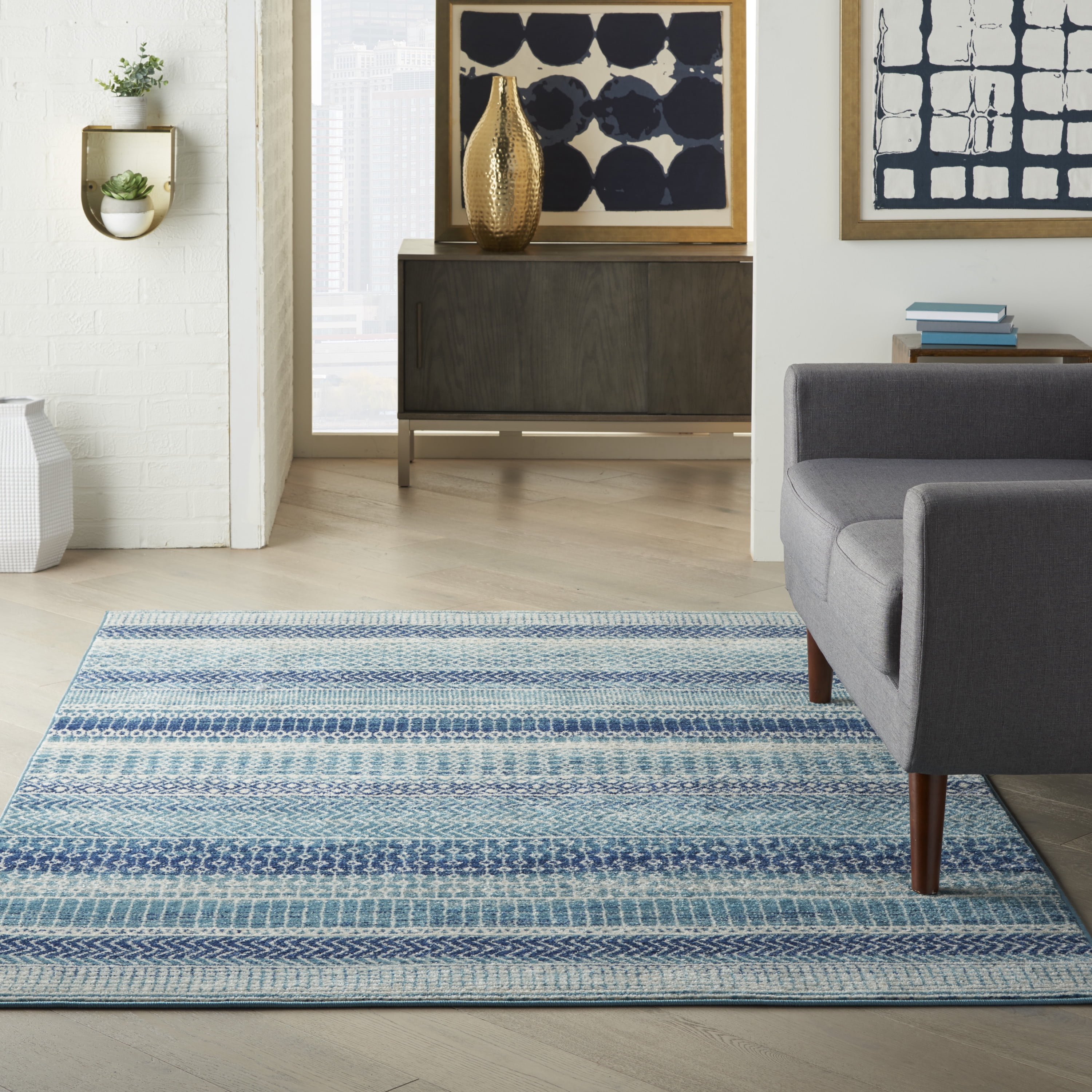 Nourison Passion Navy Blue Area Rug