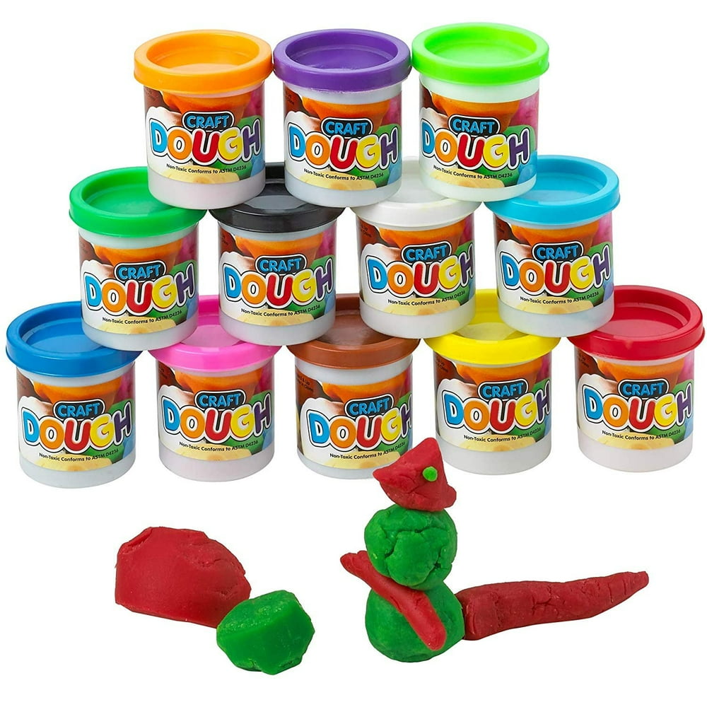 ASSORTED CRAFT DOUGH 2 ounce Clay Dough Educational Dough Perfect for Party Giveaways SAFE