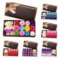 thumbnail image 3 of JilgTeok Home Essential Clearance Soap Flower Box, 12 Rose Flower Soap Flower Plush Bear Rose Flower Petals Valentine's Day Romantic Gift with Box(9.05*4.72*1.96in), 3 of 3