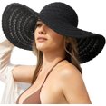 thumbnail image 1 of Sun Hat Womens, Beach Wide Brim Hats for Women, Summer Floppy Packable Lace Sun Beach Sunhat Women Foldable, 1 of 5