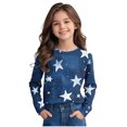 thumbnail image 5 of FamilyThread Girls Slim Tops Casual Basic Loose Soft Star Style Pullover Long Blouse T-Shirt Tee For 3-14Y, 5 of 8
