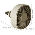 thumbnail image 3 of USB Car Fan with Colorful Lights 360 Rotatable Portable Clip On Mininature Coolers Quiet Vent Boosters for Car Trucks Suvs, 3 of 9