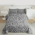 thumbnail image 2 of jejeloiu Leopard Cheetah Texture Full Size Comforter Sets,Chic Minimalist Aesthetic Bedding Comforter Set,Gray Wildlife Print Bedding Sets For Kids,Luxury Bedroom Decor Reversible,3pcs, 2 of 8