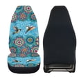 thumbnail image 6 of FOR U DESIGNS Boho Mandala Hummingbird Pattern Seat Covers for Cars Breathable 2 Pcs Front Seats Only Lightweight Universal Bucket Seat Covers Protector Fit for Automotive Truck SUV, 6 of 7