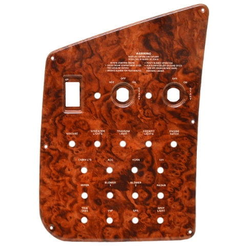 Rinker Boat Blank Ignition Switch Panel 206462C | Fiesta Vee Woodgrain