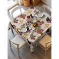 thumbnail image 2 of Farmhouse Rooster Suqare Tablecloth - 60 x 60 Inch, Vintage Watercolor Flowers Beige Waterproof & StainResistant Tablecloth, Washable Oil-proof Table Cover for Dining/Party/Wedding/Camping/Buffet, 2 of 9