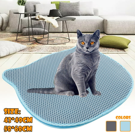 Two Layer Pet Litter Mat Cat Tray Pad Waterproof & Durable EVA Floor Rug Easy Clean