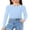Light Blue, variant on Arshiner 2 Packs Ribbed Knit Long Sleeve Shirts for Girls Soft Slim Fit Crewneck Casual Base Layer Tops Tees