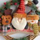 thumbnail image 4 of 2 guirnaldas de ratán con forma de muñeco de nieve y anciano para Navidad, decoración de puertas y ventanas con forma de círculo de ratán, 4 of 5