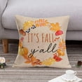 thumbnail image 2 of It‘s Fall Yall Throw Pillow Covers Cotton Linen Autumn Leaves Harvest Pumpkin Decorative Pillow Case Cushion Cover 18x18 Inch Home Square Pillowcase for Sofa Couch Bed,Its Fall Yall,A003, 2 of 6