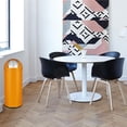 thumbnail image 7 of Heavy Duty Push Lid Trash, Kitchen Stainless Steel Waste Bin for Home, Office, Restroom, Floor-Friendly, Easy to Clean for Indoor & Outdoor Applications, Orange, 7 of 7