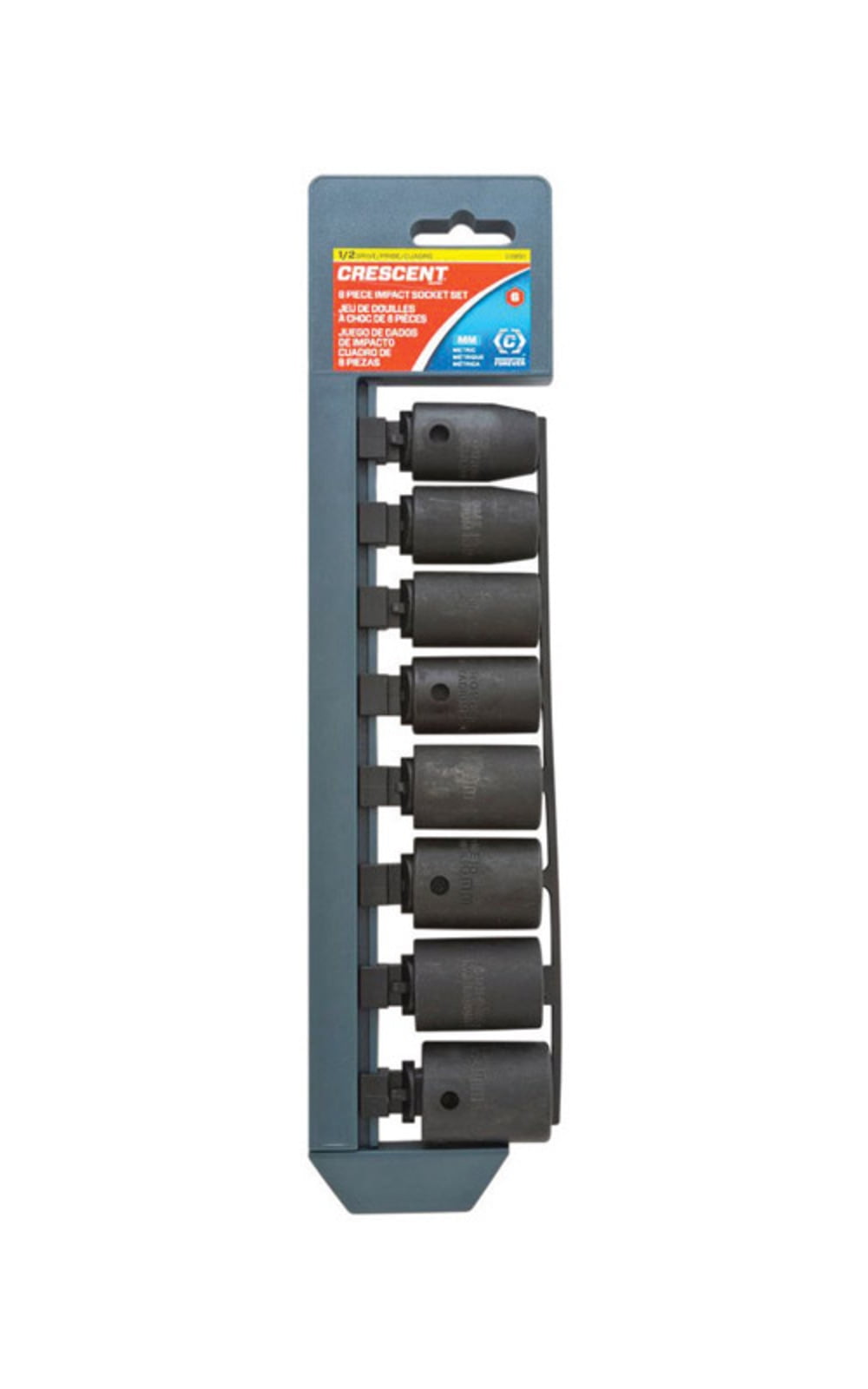 Crescent Assorted in. X 1/2 in. drive Metric 6 Point Impact