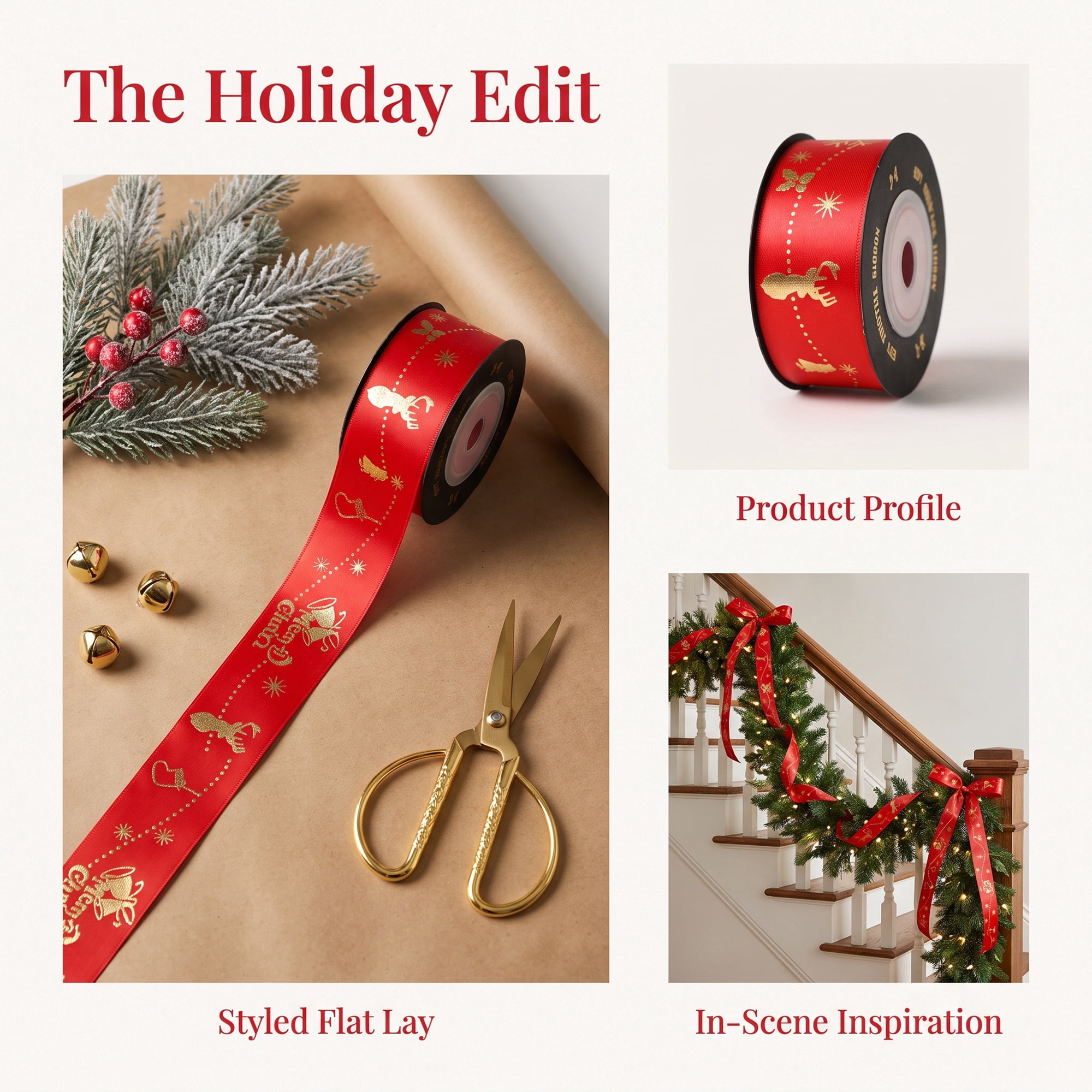 Unique Bargains Premium Fabric Ribbon for Gift Wrapping Red 5.5 Yard