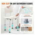 thumbnail image 3 of Shower Chair for Elderly, Adjustable Height Bath Seat with Back & Handles, Non-Slip Bathroom Stool, 350 lbs Capacity, Handicap Shower Bench for Inside Tub, 3 of 7