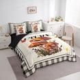 thumbnail image 3 of Homewish Botanical Plants Mushroom 7 Pieces Bedding Comforter Set For Boys Girls,Geometric Plaid Full Bedding Set Lightweight,Autumn Fall Harvest Fitted Sheet Flat Sheet,Luxury Bedroom Decor, 3 of 8