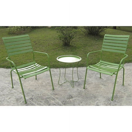 3 Pcs Steel Slat Set W/ Tray Table