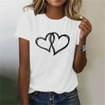 thumbnail image 4 of Ounisa Valentines Shirts for Women: Cute Love Heart Shirt Valentine T Shirt Red Short Sleeve Casual Hearts Tops, 4 of 8