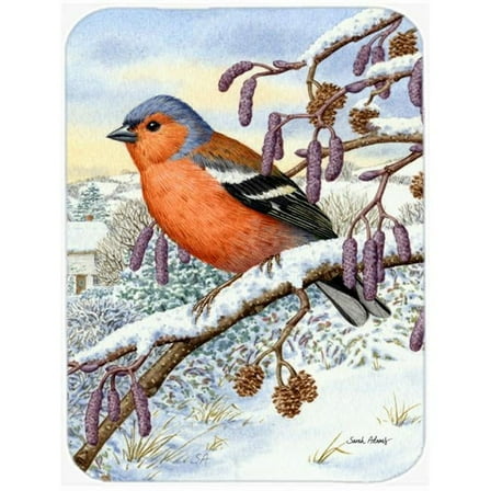Eurasian Bullfinch Glass Cutting Board- - Large