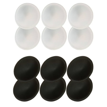 Slhljlin Fitness & Yoga Equipment 6 Pairs Removable Round Cups Bra Pad inserts Pads For Sports Bra Top (Black A)