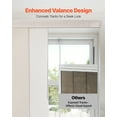 thumbnail image 4 of KFFKFF Panel Track Blinds, Extendable Track from 45.8 in to 86 in W, Trimmable Panel Curtains Up to 96 in H, Adjustable Vertical Panel Blinds, Light Brown, 4 of 9