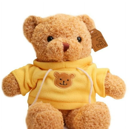 Taicanon Sweater Teddy Bear Plush Toy Soft Cute Bear Doll Birthday Gift Festival Gift(Yellow)