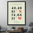 thumbnail image 4 of Map of Hillsborough, New Jersey, Multiline Coordinates Colored (36x48), 4 of 9