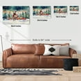 thumbnail image 5 of Merry Christmas Santa Reindeer Antlers Pug Sleigh Xmas Winter Holiday Horizontal Matte Canvas Poster Dog Lover Gifts Wall Art Home Decor - 00023, 5 of 5