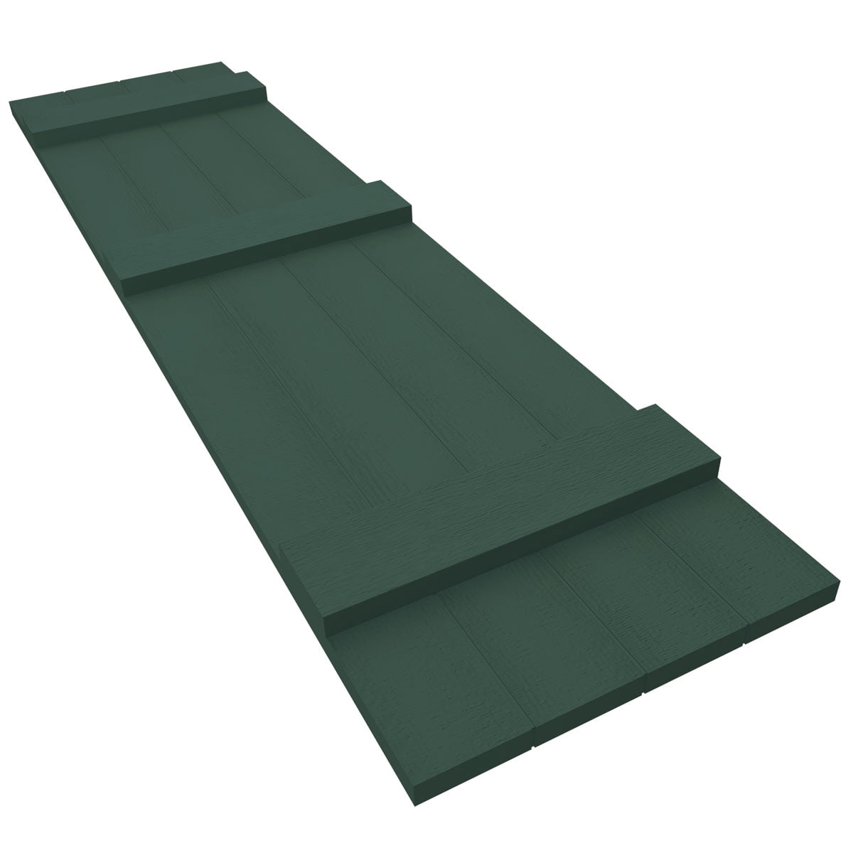 14"W x 59"H Mid-America Vinyl, Standard Size Four Board Joined Shutters, w/Installation Shutter-Lok's & Matching Screws, 028 - Forest Green