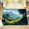 thumbnail image 1 of 2x3 Rug, Mountain Door Mat Washable Non Slip Soft for Entryway, Nature Landscape Rug, Forest Scenery Carpet, Mountain Home Decor & Gifts, 1 of 7