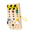 thumbnail image 2 of Tablero de luces LED ocupado, tablero ocupado, tablero sensorial de madera LED, tablero sensorial de madera, interruptor de botón para niños en edad Hugo Material del tablero ocupado, 2 of 7