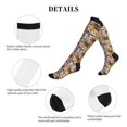 thumbnail image 5 of Honeii Cute Cat Cartoon Print Sports Compression Socks,Running Crew Socks,Moisture-Wicking Anti-Blister Hiking&Gym Athletic, 5 of 7