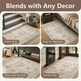 thumbnail image 5 of SIXHOME 2'x3' Vintage Distressed Eastern Classic Area Rug Washable Retro Medallion Carpet Neutral Oriental Traditional Rugs for Living Room Bedroom Kitchen Dining Room Home Decor Beige, 5 of 5