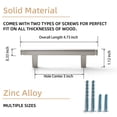 thumbnail image 3 of Goo-Ki Brushed Nickel Drawer Handles 3 in (76mm) Hole Centers Straight Cabinet Pull,6-Pack Solid Cabinet Handles for Kitchen Cabinets and Dresser Drawers, 3 of 6