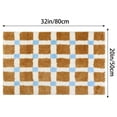 thumbnail image 6 of Unique Bargains 2 Pcs Checkered Absorbent Non Slip Bath Mats Soft Fluffy Bathroom Rugs Brown 20" x 32", 6 of 6