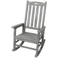 thumbnail image 5 of Oversized Light Gray Wooden Rocking Chair - Wide Seat Porch Rocker, Comfortable High Back for Patio, Living Room, Garden & Balcony Seating - Durable Fir Wood Design, 5 of 11