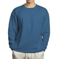 thumbnail image 4 of qucoqpe Mens Fleece Crewneck Sweatshirt Casual Long Sleeve Baggy Sweatshirts for Men Solid Athletic Pullover Tops, 4 of 4