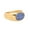 Gold dark blue, variant on Men's Women's Stainless Steel Vintage Personalized Oval Dark Blue Gemstone High Polish Wedding Ring Gold Size 9