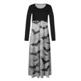 thumbnail image 4 of Long Sleeve Dress,3/4 Sleeve Dress for Women,Womens Fashion Printed Long Sleeve Round-Neck Pullover Patchwork Dress,Dress for Women Casual,Dress with Sleeves, 4 of 5