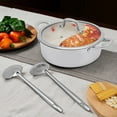 thumbnail image 4 of 25-inch Stainless Steel Hot Pot with Divider & Glass Lid,2-in-1 Double-handle Hot Pot with Spoon,Leaky Spoon,Chinese Shabu Pot for Kitchen Restaurants Homes, 4 of 18
