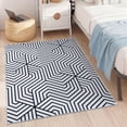 thumbnail image 3 of Washable Area Rug for Living Room, 4'x6' Geometric Style Non-Slip indoor Rug, Soft Low Pile & Stain Resistant Carpet for Bedroom, Dining Room, Kitchen, Entryway, Nursery, 3 of 8