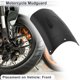 thumbnail image 3 of Guardabarros de motocicleta de plástico único para la rueda delantera, protector contra salpicaduras, cubre ruedas para Harley Cruiser Chopper Bobber, 1 juego negro 01 con tornillos de montaje 22x11cm, 3 of 6