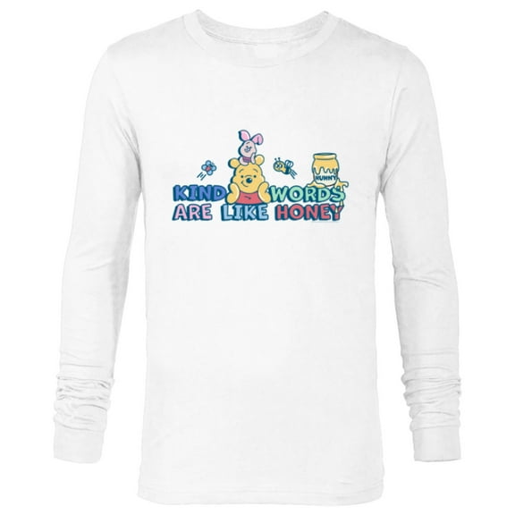 Disney Winnie the Pooh Kind Words Are Like Honey - Long Sleeve T-Shirt for Men - Customized-White
