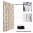 thumbnail image 6 of Boho Moroccan Blackout Curtains for Bedroom/Living Room, Pinch Pleated Black Out Curtains, Vintage Morocco Quatrefoil Geometric Room Darkening Window Drapes with Hooks 2 Panels, 59"x70", 6 of 8