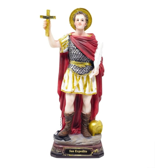 Saint Expeditus Statue | San Expedito | 8, 12 inches | Realistic Resin Craft | Ideal for Church, Home, Gifts (Sx8"inches)
